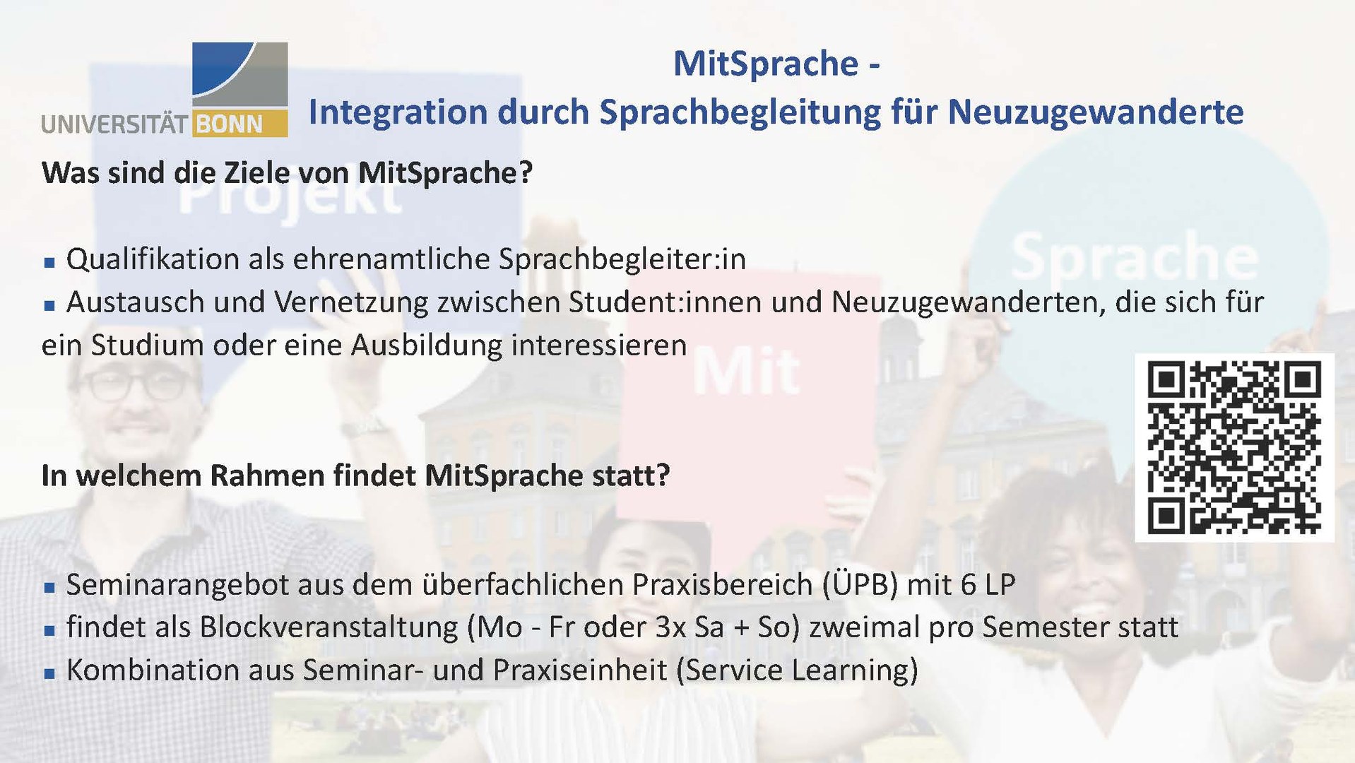 MitSprache - Integration durch Sprachbegleitung für Neuzugewanderte